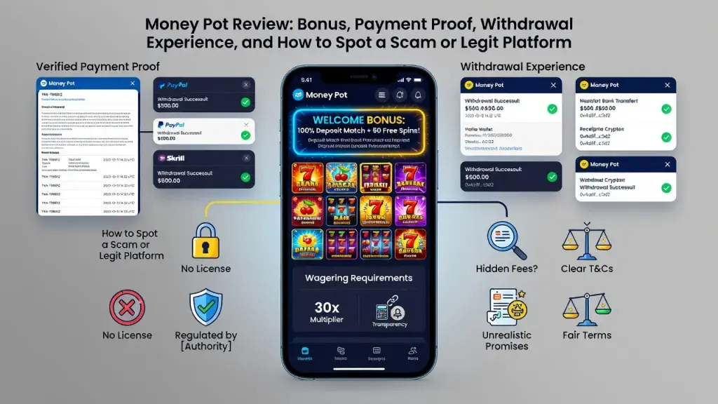 Money Pot Review: Bonus, Payment Proof, Withdrawal Experience, and How to Spot a Scam or Legit Platform