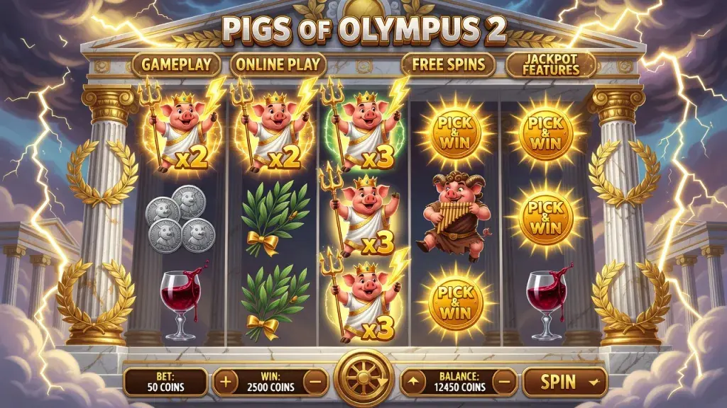 Pigs of Olympus 2 Slot: Gameplay, Online Play, Free Spins & Jackpot Features